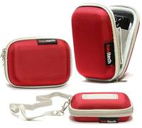 Navitech Estuche Rígido Roja para Cáma - Compatible con la Canon PowerShot ELPH 160 Digital Cámara