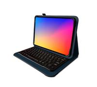 Navitech Funda con teclado Bluetooth giratorio azul compatible con tablet Acer Chromebook Tab D651N de 9.7 pulgadas