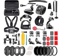 Navitech Kit Combinado De Accesorios para Cámara De Acción 60-en-1 - Compatible con la AKASO V50 Pro Native 4K Cámara De Acción