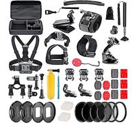 Navitech Kit Combinado De Accesorios para Cámara De Acción 60-en-1 - Compatible con la AKASO V50 X Cube Cámara De Acción