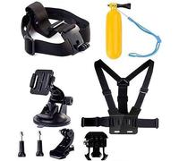 Navitech 8-en-1 Cámara de Acción Accesorios Combo Kit con EVA Case - Compatible con Apexcam 4K 60FPS 48MP Cámara de Acción