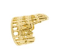 Navna Anillos unisex antiguos de moda con forma de coliseo histórico, accesorios para hombres y mujeres, aro retro de coliseos, One Size, como se describe, como se describe