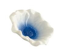 Navna Bandeja decorativa de cerámica para exhibición de arte en el hogar, organizador de joyas, gradientes, patrón floral, contenedor de almacenamiento de cerámica para joyas