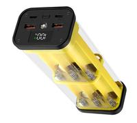 Navna Batería externa sin soldadura para baterías 12x18650, fácil montaje, con funda y mecanismo de protección, no soldadura, batería de protección contra sobrecargas