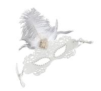 Navna Elegantes diamantes de imitación con plumas para fiestas nocturnas y fiestas temáticas, forro polar ventilado, diademas flexibles, correa elástica ajustable