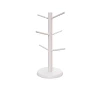 Navna Estante de exhibición de tazas de madera con varillas para colgar, soporte de madera para tazas, diseños de árboles, organizadores colgantes, estantes de almacenamiento de cocina, soporte de