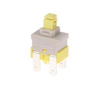 Navna Interruptor de botón pulsador de 4 pines con textura para lavavajillas, vacío, alta corriente, 250 V, interruptor de encendido bloqueable, cambio de lavavajillas