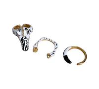 Navna Juego de anillos con diseño de cebras, elegante, de inspiración retro, accesorios de dedo para mujeres, amantes de la moda, anillos geométricos vanguardistas