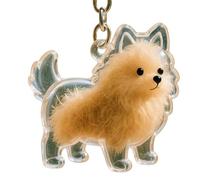 Navna Llavero de recuerdo de pelo de perro en miniatura, caja conmemorativa transparente segura para pérdida de mascotas, joyas, pieles de perro, coleccionista, llavero emocional