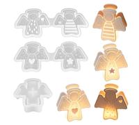 Navna Moldes de silicona con figura de ala para hacer soportes para dormitorio, sala de estar, lámpara de luz decorativa y resina epoxi, lámpara de estado de ánimo pequeña