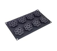 Navna Moldes de silicona para hornear 8 tartas de frambuesa, aptas para alimentos, postres caseros, preparación rápida, moldes para mousse