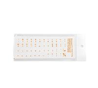 Navna Pegatinas de teclado coreano mate PVC transparentes para PC portátil y escritorio, resistentes al desgaste, color naranja