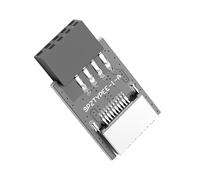 Navna Placa base USB 2.0 de 9 pines a tipo E, convertidor de conector frontal de 9 pines tipo E, adaptador USB para panel frontal de escritorio, extensión USB