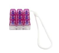 Navna Probador de interruptores mecánicos de teclado de 9 teclas, 9 teclas de clic con llavero de silicona para aliviar el estrés y decoración de oficina