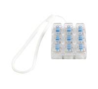 Navna Probador de interruptores mecánicos de teclado de 9 teclas, 9 teclas de clic con llavero de silicona para aliviar el estrés y decoración de oficina