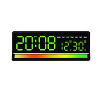 Navna Reloj digital reactivo con sonido con pantalla LED sensible a la voz que cambia de color, para decoración de habitación de niños, dormitorio, terraza