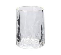 Navna Vaso de enjuague de vidrio resistente de 240 ml de capacidad y soporte para cepillos de dientes, vaso higiénico para enjuague bucal
