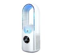 Navna Ventilador de aire acondicionado pequeño y portátil silencioso con 6 velocidades para el hogar, habitación, oficina, carga USB