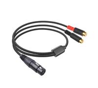 Navna XLR hembra a 2RCA macho divisor XLR a 2RCA estéreo parche cable de sonido cable adaptador equipo