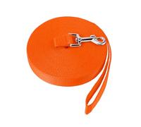 NavoX Correa de entrenamiento para perros de 5 m, 10 m, 15 m, 20 m, 30 m, correa extralarga de nailon fuerte, gancho resistente para perros grandes, medianos y pequeños, color naranja