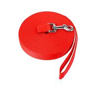 NavoX Correa Perros Larga, 20M Correa para Perros Adiestramiento, Cuerda para Perros, Correa Resistente Fuerte para Mascota Camping Paseo Entrenamiento Rojo
