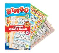 Navoys Libros de boletos de bingo, impresión jumbo 600 boletos de bingo por libro, codificados de seguridad, colores surtidos, números claros y fáciles de leer, para juegos de bingo en casa, clubes y