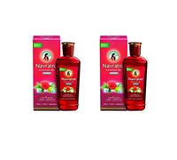 Navratna - Aceite para el cabello herbario (200 ml, 2 unidades) - Aceite de herbario para el cabello y el cuerpo, mezcla de diferentes aceites