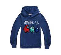(Navy Blue,110cm/3-4 years)Game Among Us Niños Sudaderas con Capucha Niños Niñas Impostor Sudadera con Capucha Jerséis Prendas para el