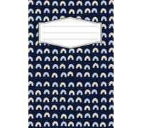 Navy Blue Abstract Lined Notebook for Mindful Writing: A soft, winter-themed journal with a playful abstract pattern in icy blue and warm white - ... notes, reflections, and everyday creativity