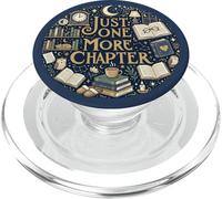 Navy Blue Bookish Just One More Chapter Book Reading PopSockets PopGrip para MagSafe