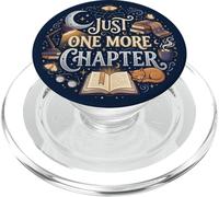 Navy Blue Just One More Chapter Bookish Book Lover Reader PopSockets PopGrip para MagSafe