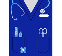 Navy Blue Scrub Nursing Notebook: 200-Page Lined Journal for Nursing, Medical, Dental & Healthcare Students