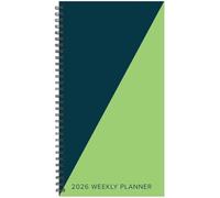 Navy Lime Duotone 2026 3.5 X 6.5 Softcover Weekly Spiral