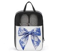 Navy Toile - Bolsa para zapatos de golf con doble lazo para viajes, uso diario, antipolvo