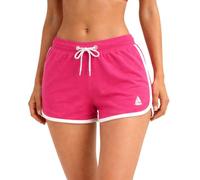 NavyBlue Yacht Pantalones cortos para mujer de verano de algodón 100% - Pantalones cortos deportivos de suave algodón - Bermudas básicas, casuales, correr, playa - S/XXL -, D5 Fucsia, S