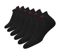 NAVYSPORT 6 Pares Calcetines Tobilleros Deporte Hombre Mujer Calcetines Algodón Running Ciclismo CrossFit, (Negro, EU 38-42)