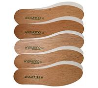 Nawemo Pack de 5 pares/5 pares de plantillas de madera de cedro antibacterianas para hombre, plantillas antibacterianas contra el sudor, olor de pies, hongos en los pies y hongos en las uñas
