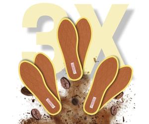 Nawemo® Plantillas de posos de café, paquete de 3 unidades, transpirables contra el sudor y aroma a café, talla 49