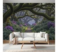 NAWVNMI 3D Panorámica De Pared De Bosque Sendero Cuento De Hadas Bosque Premium Papel Pintado Seda Para Sala Dormitorio Niño Dormitorio Decoración Moderno Póster Cuadros Fotos Pared (350 x 256cm)
