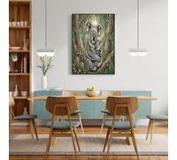 NAWVNMI Cartel Una Madre Koala Y Su Cría para Pared de Baño, Acurrucadas En El Bosque, Decoración de Pared para Baño Lavabo, Cuadro de 16x20 pulgadas, Sin Marco