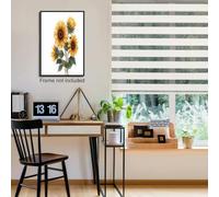 NAWVNMI Cuadros Decorativos, 40x60cm Laminas para Cuadros de Lienzo Acuarela Girasol Cartel Impresión Arte Estilo Vintage Pastoral Decoraciones para Salón Pared Pasillo, Sin Marco