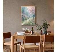 NAWVNMI Lienzos decorativos Casa Acuarela Jardín Decoración Cerezo En Flor Margarita 60x80cm Cuadros Decoracion Salon Dormitorio Cocina Cuadros Pared Wall Art Canvas Sin Marco