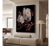 NAWVNMI Lienzos decorativos Casa Estilo Chino Flores Decoración Cerezos En Flor Ramas De Flores 70x100cm Cuadros Decoracion Salon Dormitorio Cocina Cuadros Pared Wall Art Canvas Sin Marco