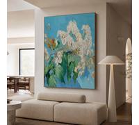 NAWVNMI Lienzos decorativos Casa Flores Pintura Al Óleo Decoración Impresionismo Arreglos Florales 40x60cm Cuadros Decoracion Salon Dormitorio Cocina Cuadros Pared Wall Art Canvas Sin Marco