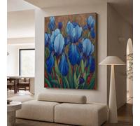 NAWVNMI Lienzos decorativos Casa Impresionismo Pintura Al Óleo Decoración Lirios 40x50cm Cuadros Decoracion Salon Dormitorio Cocina Cuadros Pared Wall Art Canvas Sin Marco