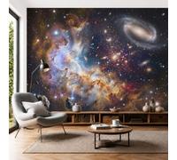 NAWVNMI Papel Pintado de Tela Seda, Universo Galaxia Nebulosa Estrella Papel Pintado Decorativos del Hogar, Revestimiento Decorativo de Tela Seda para Sala de Estar Y Dormitorio 300 x 210cm