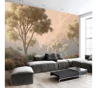 NAWVNMI Papel Pintado Pared Panorámico Bosque De Ensueño Brumoso De Seda, 400 x 280cm, Sinuoso Sendero, Póster Gigante De Pared Personalizado 3D Para Salón O Dormitorio
