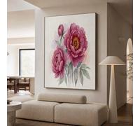 NAWVNMI Póster de Elegancia Flores para Decoración de Pared Rosa Púrpura Poster Peonía Capullos de Pared para Oficina Sala de Estar decorazione di interni 16x20 pulgadas Sin Marco