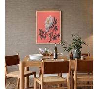 NAWVNMI Póster de Estilo Chino Flores para Decoración de Pared Rojo Poster Peonía Ramas de Pared para Oficina Sala de Estar decorazione di interni 28x39 pulgadas Sin Marco