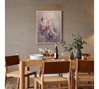 NAWVNMI Póster de Realista Floral para Decoración de Pared Rosa Beige Poster Elegante Peonía de Pared para Oficina Sala de Estar decorazione di interni 12x16 pulgadas Sin Marco